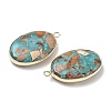 Dyed Synthetic Imperial Jasper Pendants G-D337-03C-G-2