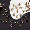 Beebeecraft 50Pcs Brass Screw Eye Peg Bails Charms KK-BBC0003-45-4