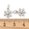 Rack Plating Brass Micro Pave Clear Cubic Zirconia Pendants KK-B093-04C-P-3