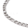 Men's 304 Stainless Steel Figaro Chain Necklace NJEW-JN03263-2