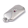 Brass Micro Pave Cubic Zirconia Charms LS-ZIRC-I054-12P-08-2