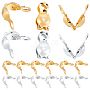 200Pcs 2 Colors Brass Bead Tips Knot Covers KK-BBC0015-91-1