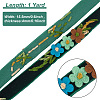 Velvet Handmade Flower Embroidered Lace Ribbons SRIB-WH0011-077B-2