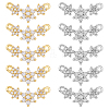 DICOSMETIC 10Pcs 2 Colors Eco-friendly Rack Plating Brass Micro Pave Cubic Zirconia 2-Loop Charms KK-DC0003-11-1