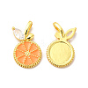 Rack Plating Brass Micro Pave  Cubic Zirconia Pendants KK-B068-31G-1