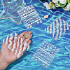 4 Sheets 4 Styles Plastic Nail Art Stickers MRMJ-SP0001-34-3