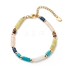 Natural & Synthetic Mixed Gemstone Disc Beaded Necklace and Bracelet Set SJEW-JS01244-7