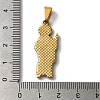 PVD Vacuum Plating 304 Stainless Steel Enamel Pendants STAS-L081-043G-3