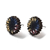 Independence Day Wood Stud Earrings EJEW-D108-01F-2