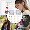 Valentine's Day Alloy Enamel with ABS Plastic Imitation Pearl Pendant Stitch Markers HJEW-AB00291-6