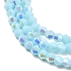 AB Color Plated Opaque Glass Beads Strands GLAA-G127-02F-3