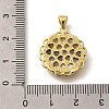 Brass Pave Natural Black Lip Shell Carved Cat Pendants KK-Z091-08G-02-3