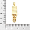 Brass Micro Pave Cubic Zirconia with Enamel Pendants KK-M305-13G-3