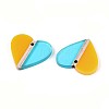 Transparent Resin & Wood Pendants RESI-T057-79-2