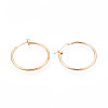 304 Stainless Steel Hoop Earrings EJEW-T048-25C-G-2