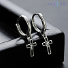 304 Stainless Steel Enamel Hoop Dangle Earrings for Men WGB7547-01-2