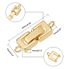 Brass Fold Over Clasps KK-FH0001-11-RS-3