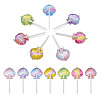 14Pcs 7 Colors Gradient Color Transparent Resin Big Pendants FIND-TA0004-65-1