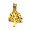 Brass Micro Pave Cubic Zirconia Pendants KK-E108-37G-01-1