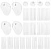 4 Pairs 2 Style Invisible PVC Plastic Flip Flop Pads AJEW-CA0003-81-1