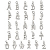Brass Micro Pave Clear Cubic Zirconia Charms KK-A273-01P-1