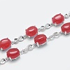 Natural Jade Link Chain Bracelets BJEW-G595-A16-2