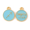 Alloy Enamel Pendants ENAM-S124-01B-16F-2