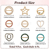 9Pcs 9 Styles Alloy Buckles AJEW-GF0011-32-2