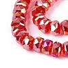 Electroplate Transparent Glass Beads Strands EGLA-N022-05B-C06-3