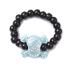 Acrylic Skull Stretch Rings RJEW-JR00927-01-4