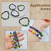 Spray Painted Wooden Beads WOOD-PA0001-53A-5