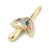 Brass Micro Pave Cubic Zirconia Pendants KK-S514-04F-G-2