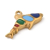 304 Stainless Steel Enamel Pendants STAS-Z153-09G-01-2