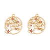Rack Plating Alloy Enamel Pendants FIND-A040-05A-G-2