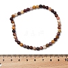 Natural Mookaite Round Bead Stretch Bracelets X-BJEW-L594-B05-3