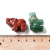 Natural Gemstone Carved Elephant Statues Ornament G-P525-09-3