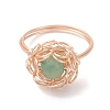 4Pcs 4 Styles Gemstone Finger Rings RJEW-TA00235-01-4