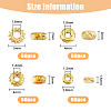 200Pcs 4 Styles Brass Spacer Beads KK-HY0001-08-2