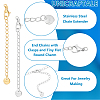20Pcs 2 Colors 304 Stainless Steel Chain Extender STAS-UN0060-91-5