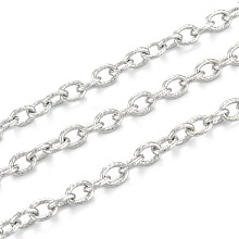 304 Stainless Steel Textured Cable Chains CHS-O010-04P