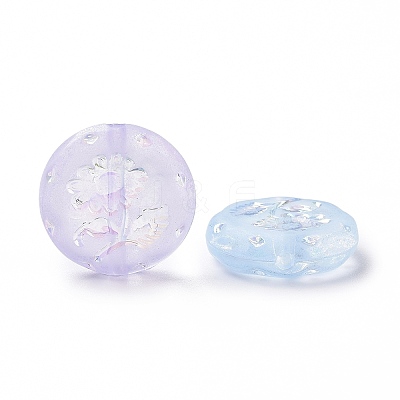 Transparent Frosted Acrylic Beads OACR-P013-41M-1