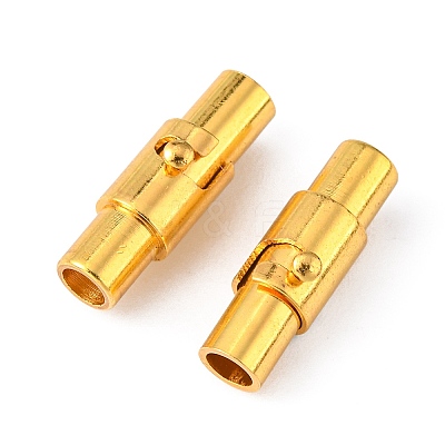 Brass Locking Tube Magnetic Clasps X-MC079-G-1