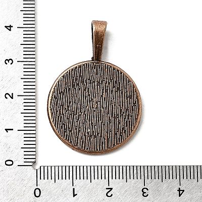 Tibetan Style Alloy Pendant Cabochon Settings TIBEP-20474-M-LF-1