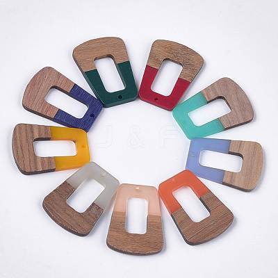 Resin & Walnut Wood Pendants RESI-S358-84-1