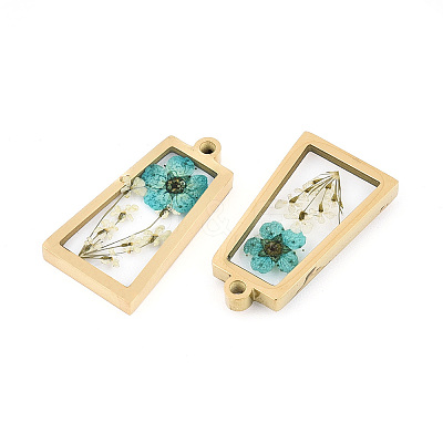 304 Stainless Steel Epoxy Resin Pendants X-STAS-T072-29-1