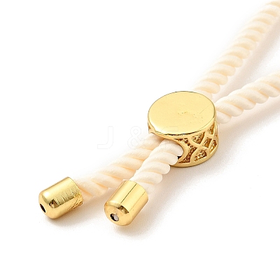 Half Finished Twisted Milan Rope Slider Bracelets FIND-G032-01G-09-1
