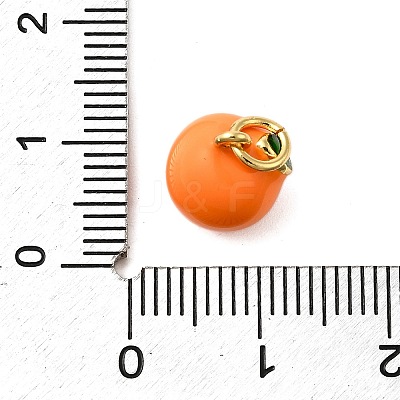 Brass Enamel Charms KK-P303-06B-G-1