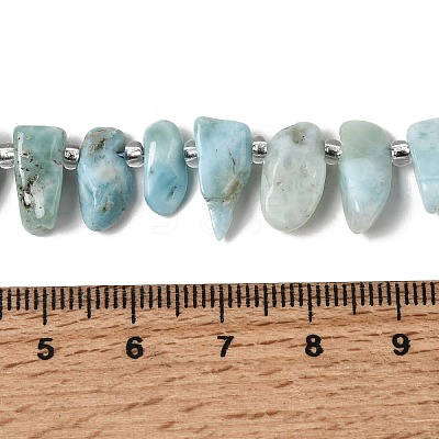 Natural Larimar Beads Strands G-P604-A28-01-1
