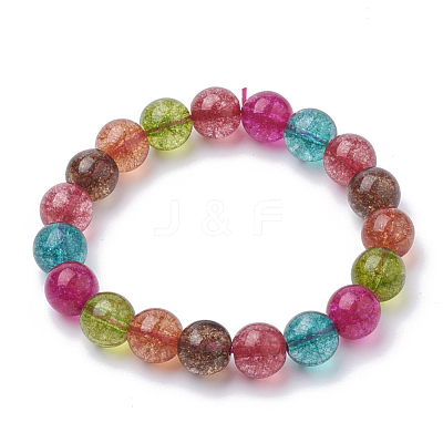 Synthetic Quartz Stretch Bracelets G-S285-18-1-1