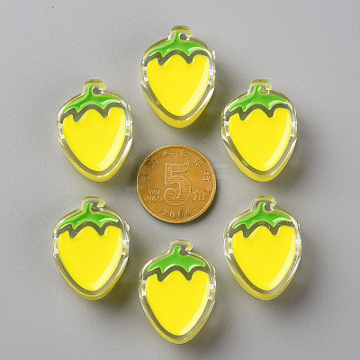 Transparent Enamel Acrylic Beads X1-TACR-S155-003H-1